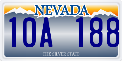 NV license plate 10A188