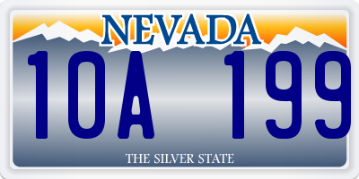 NV license plate 10A199