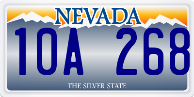 NV license plate 10A268