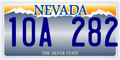 NV license plate 10A282