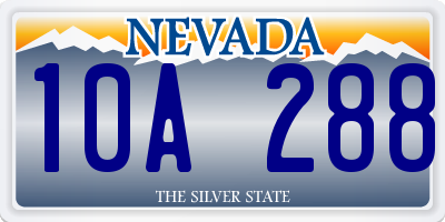 NV license plate 10A288