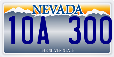 NV license plate 10A300