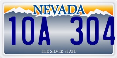 NV license plate 10A304