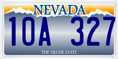 NV license plate 10A327