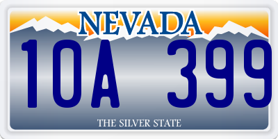 NV license plate 10A399