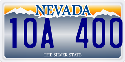 NV license plate 10A400
