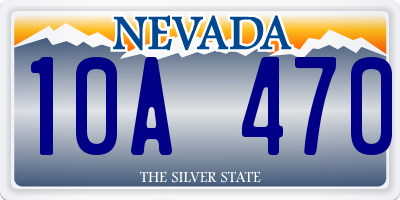 NV license plate 10A470