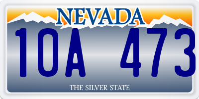 NV license plate 10A473