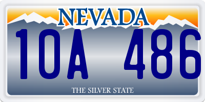 NV license plate 10A486
