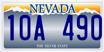 NV license plate 10A490
