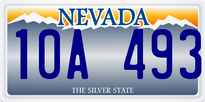 NV license plate 10A493
