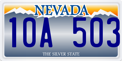 NV license plate 10A503