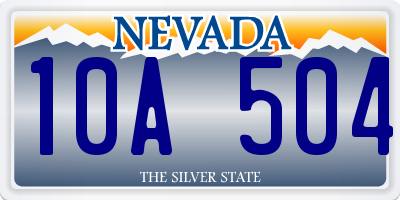 NV license plate 10A504