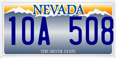 NV license plate 10A508