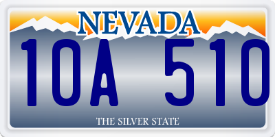 NV license plate 10A510