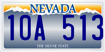 NV license plate 10A513