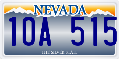 NV license plate 10A515