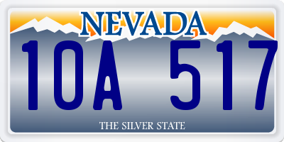NV license plate 10A517