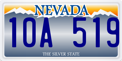 NV license plate 10A519