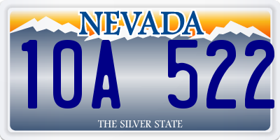 NV license plate 10A522