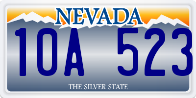 NV license plate 10A523