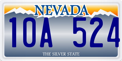 NV license plate 10A524