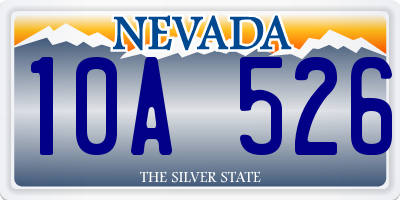 NV license plate 10A526