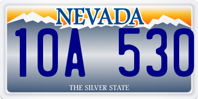 NV license plate 10A530