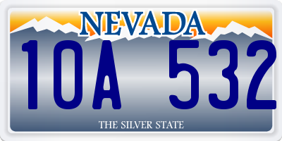 NV license plate 10A532