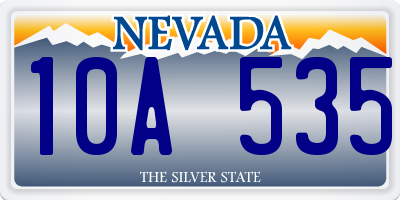 NV license plate 10A535