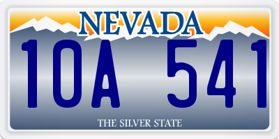 NV license plate 10A541