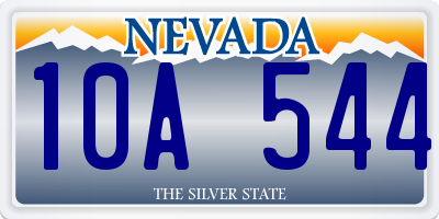 NV license plate 10A544