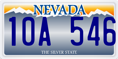 NV license plate 10A546
