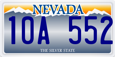 NV license plate 10A552