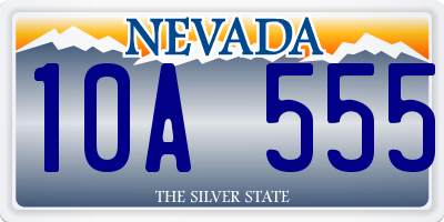 NV license plate 10A555