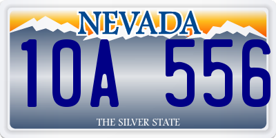 NV license plate 10A556