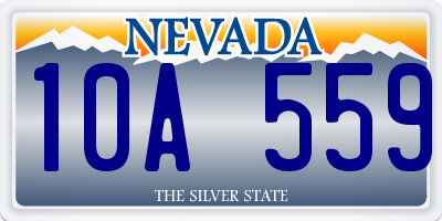 NV license plate 10A559