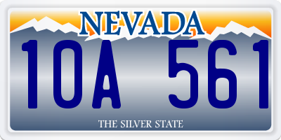 NV license plate 10A561