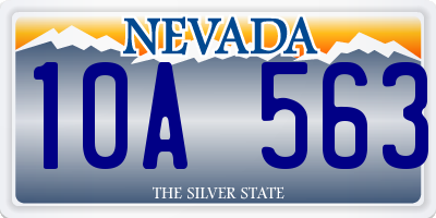 NV license plate 10A563