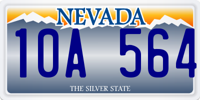 NV license plate 10A564