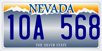 NV license plate 10A568