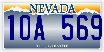 NV license plate 10A569