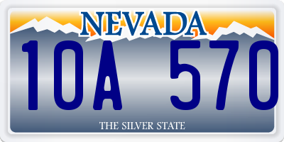 NV license plate 10A570