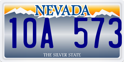 NV license plate 10A573