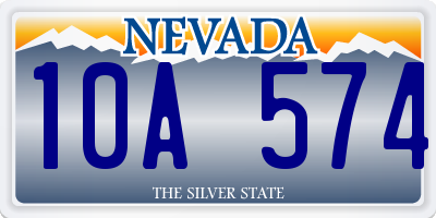 NV license plate 10A574