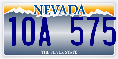 NV license plate 10A575