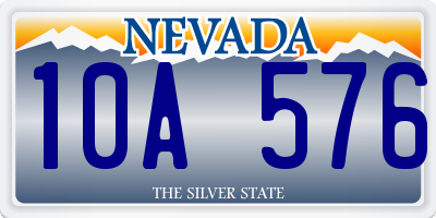 NV license plate 10A576