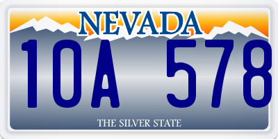 NV license plate 10A578