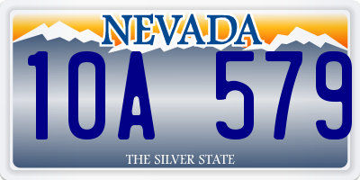 NV license plate 10A579