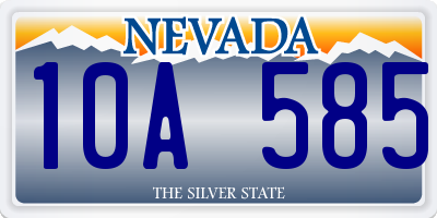 NV license plate 10A585